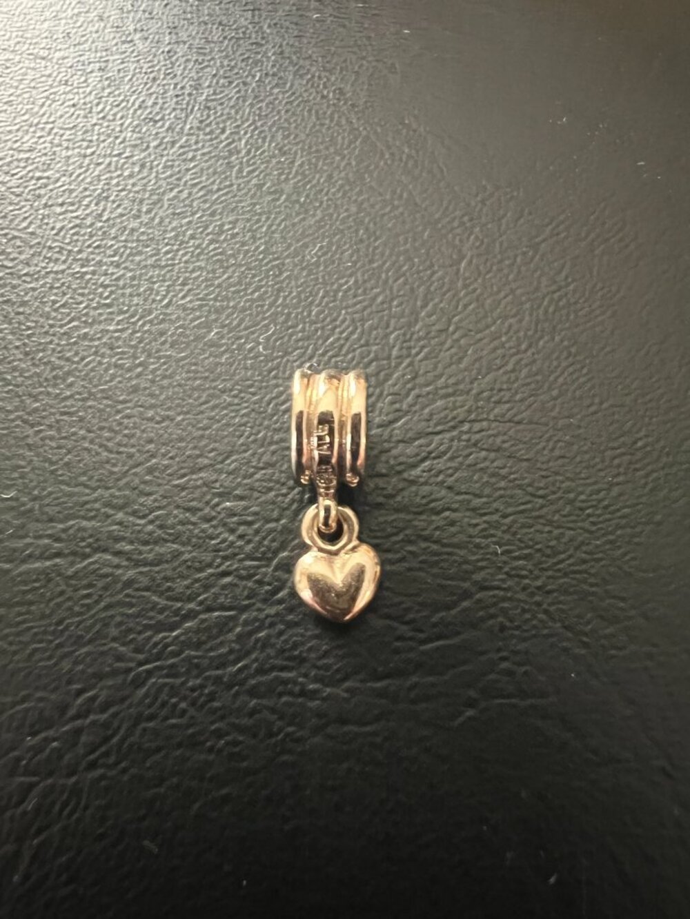 RETIRED Authentic Pandora Solid 14K Gold Hanging Heart Dangle Charm 750198 - Picture 6 of 8